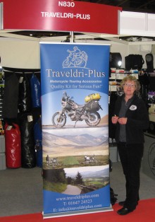 Jane Madge on the Traveldri-Plus Stand
