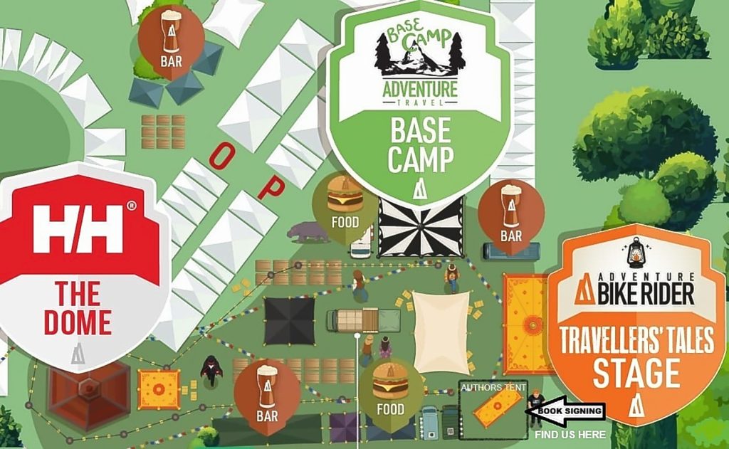 Location of the Travel Authors Marquee